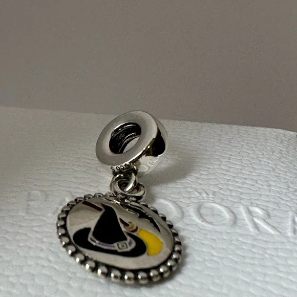 Authentic Pandora Witch Halloween Dangle 925 Ale Silver Charm #49 - Picture 3 of 6